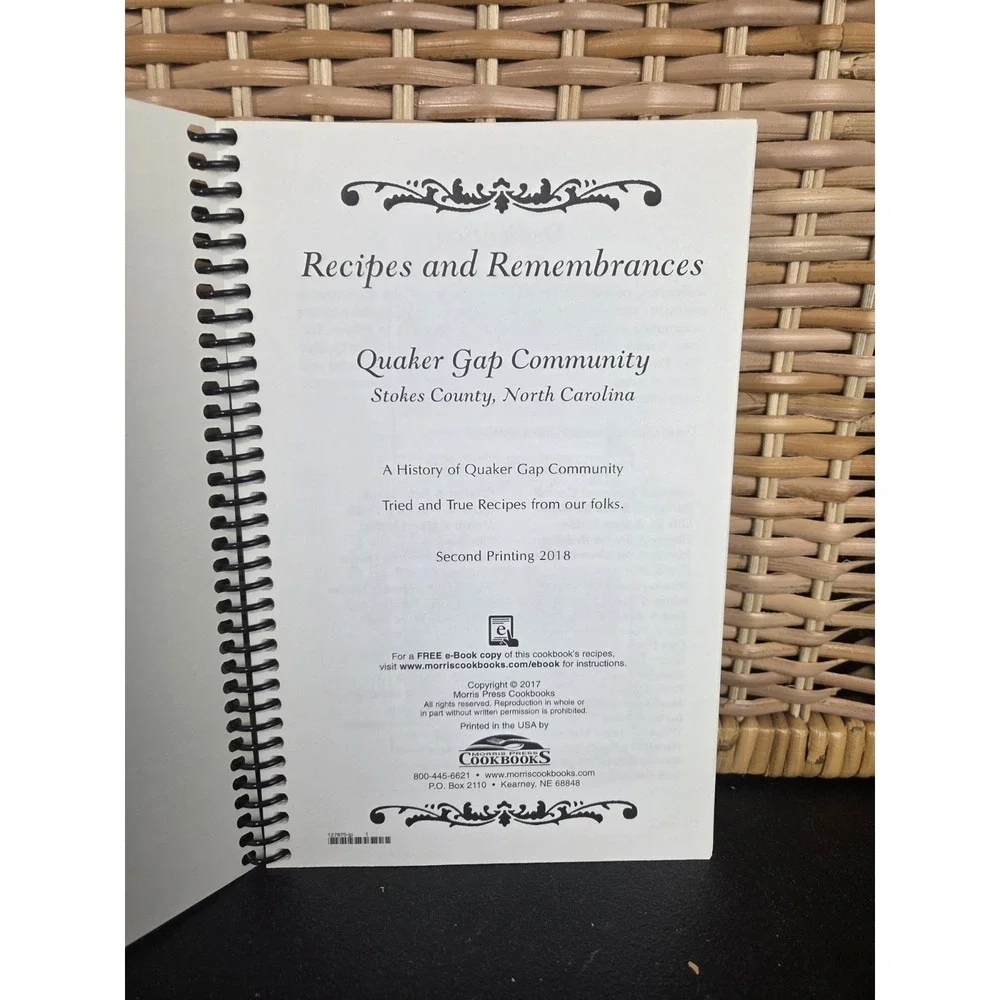 Quaker Gap Communjty‎ Cookbook Stokes County, North Carolina 2018 Spiral